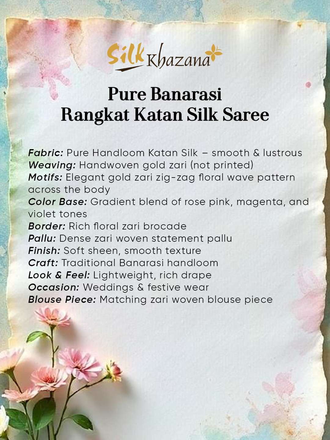 Rangkat Katan Silk with Meenakari
