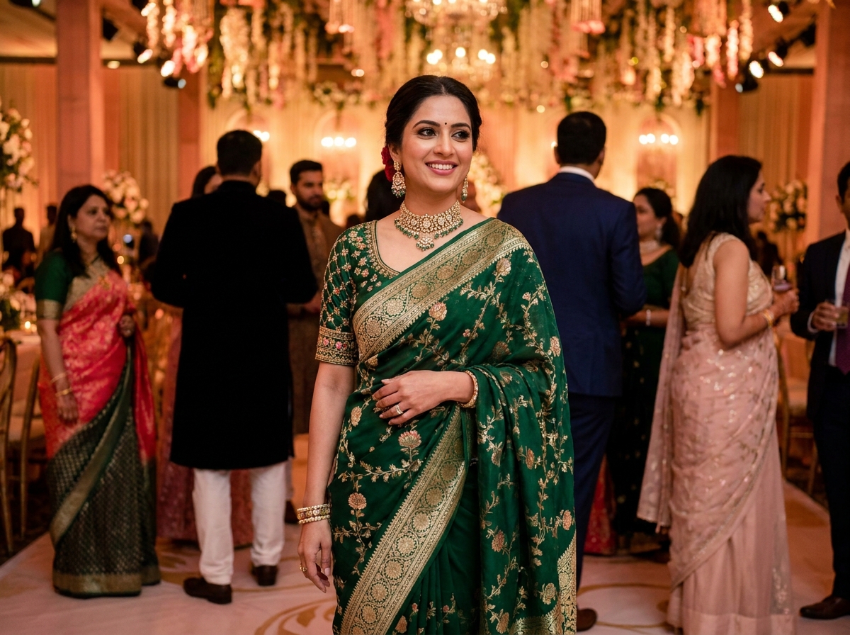 Georgette Banarasi saree for party wear