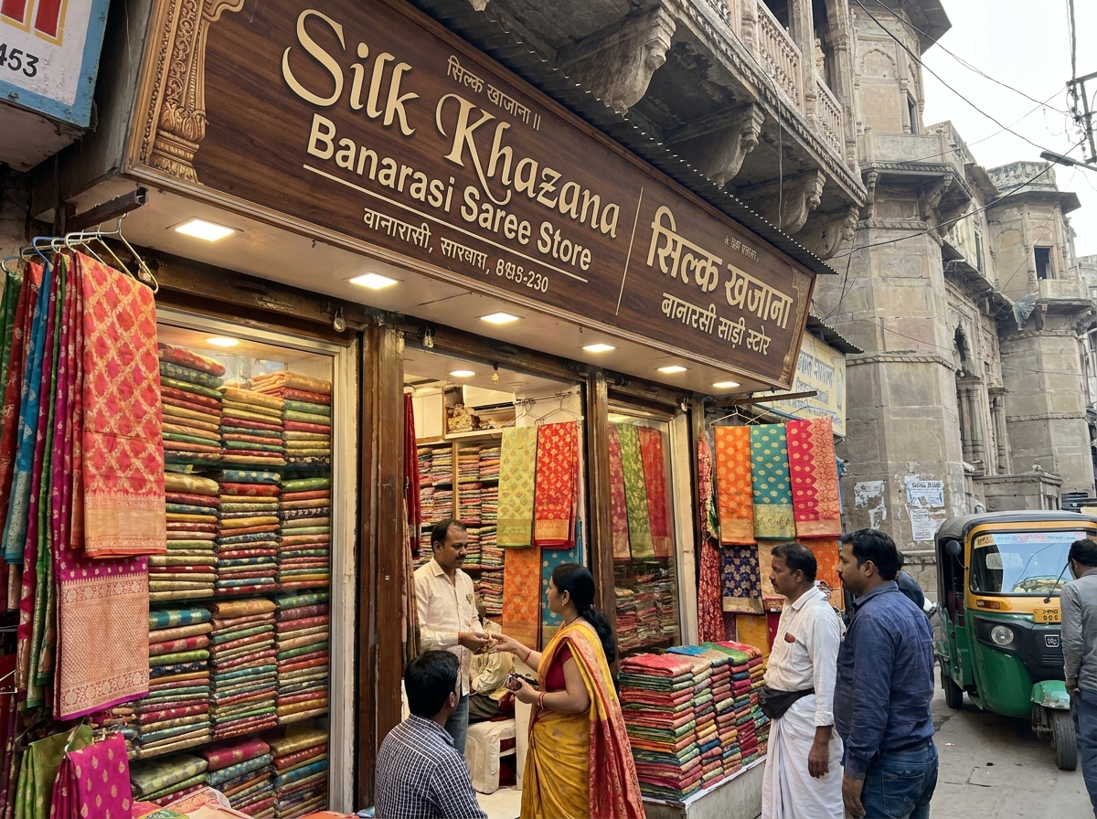 Silk Khazana Banarasi saree store Varanasi