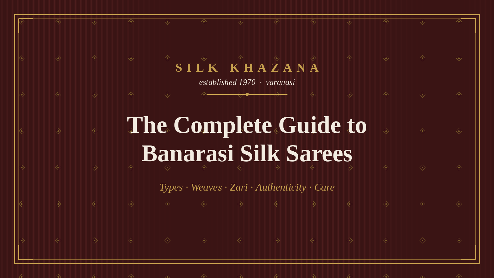 The Complete Guide to Banarasi Silk Sarees