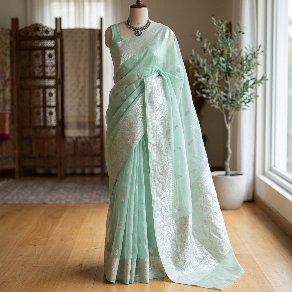 Organza Kora Saree