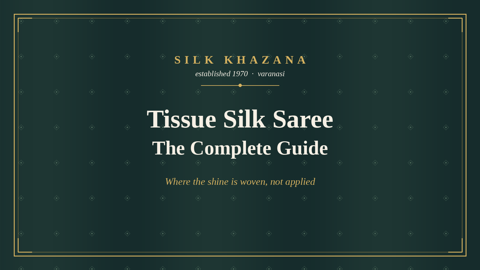 Tissue Silk Saree: The Complete Guide | Silk Khazana