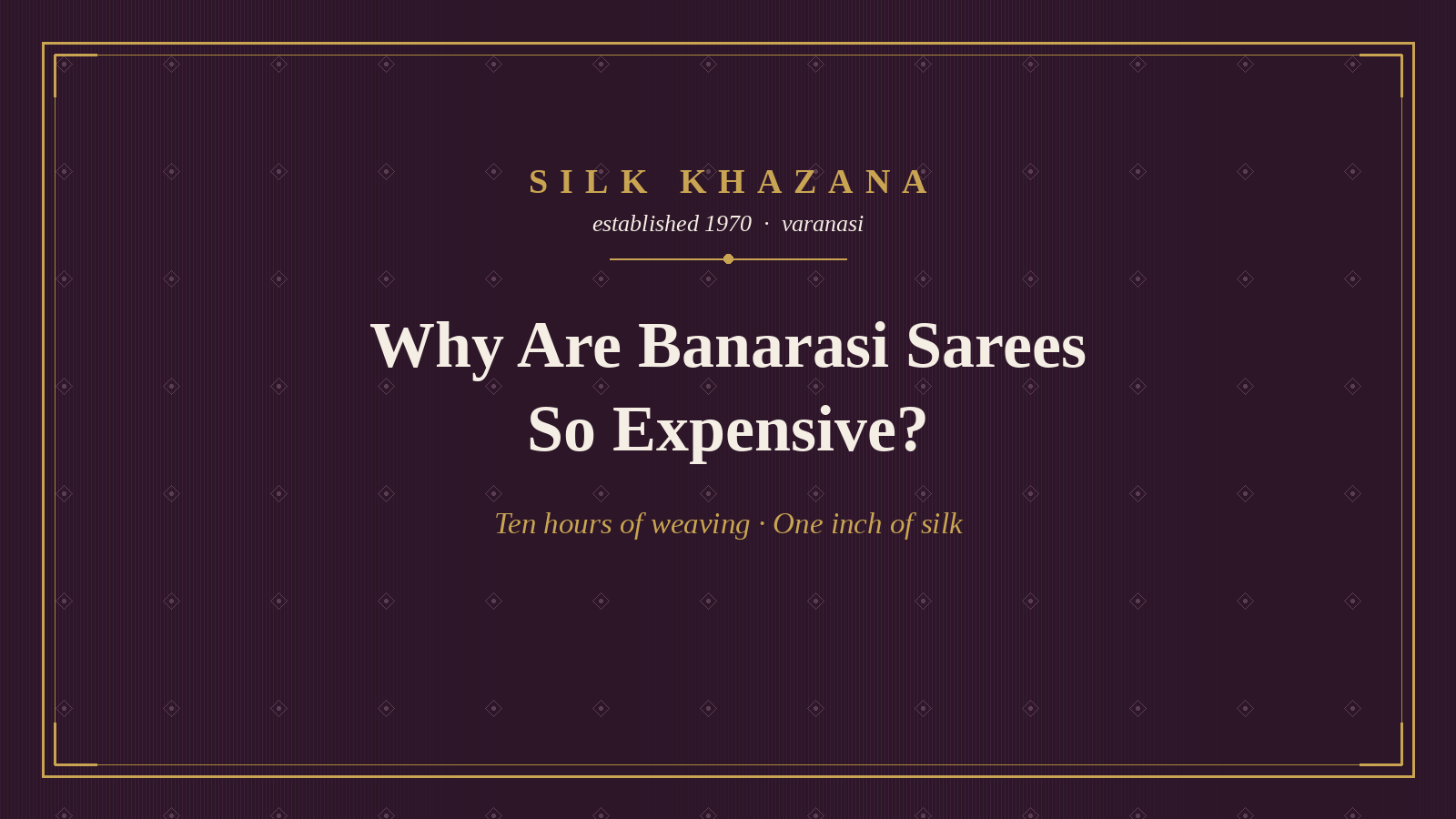 Why Are Banarasi Sarees So Expensive? The Real Reasons