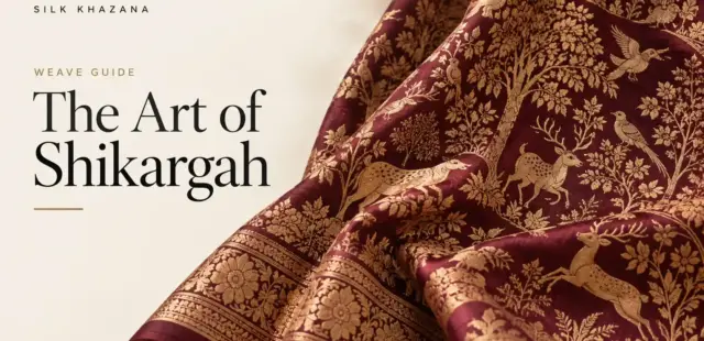 Shikargah Banarasi Saree: The Hunting-Scene Weave